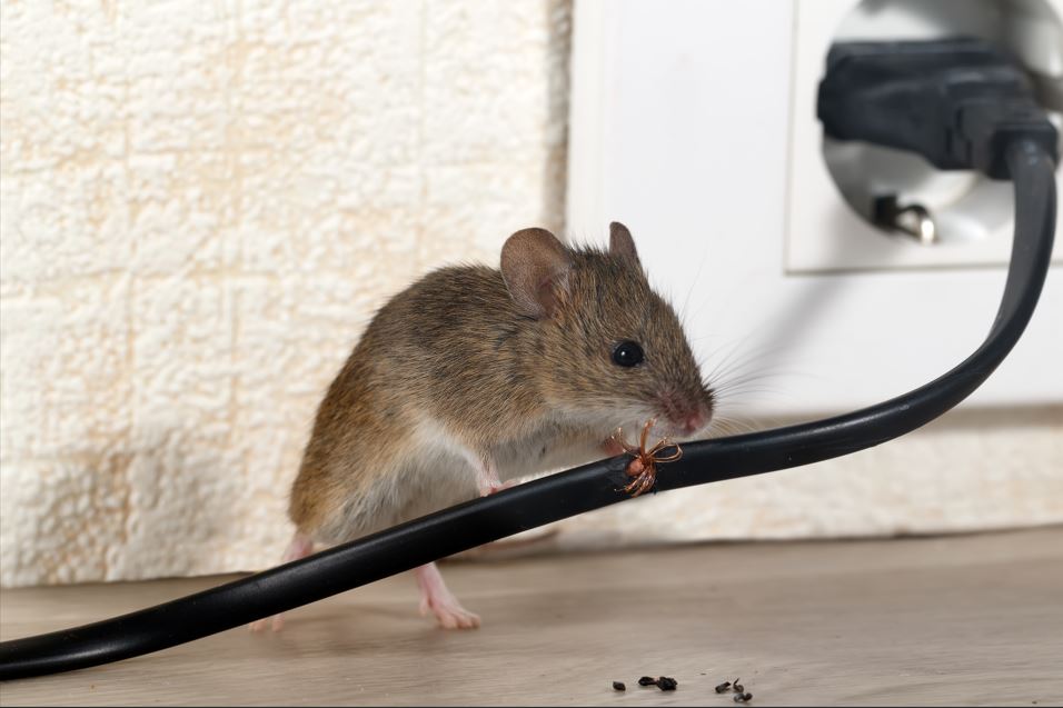 Mice biting on cable