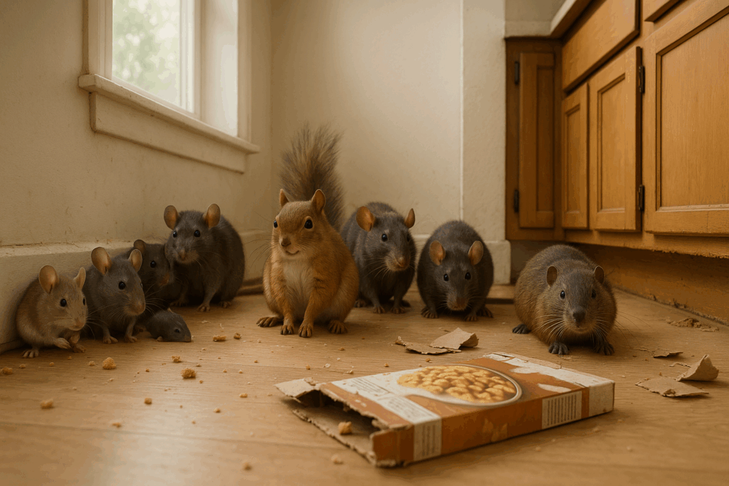 group of rodent inside wisconsin home